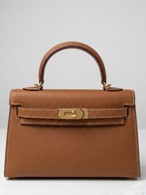 19CM Epsom Leather Top Handle Mini Bag - Golden